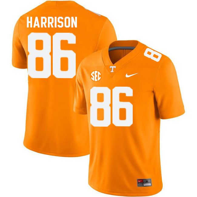 Men #86 Cole Harrison Tennessee Volunteers College Football Jerseys Stitched-Orange